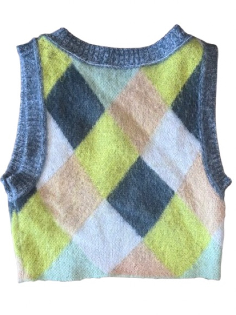 Free People Quinn Sweater Vest Stormy Spring Combo Small - Picture 10 of 11